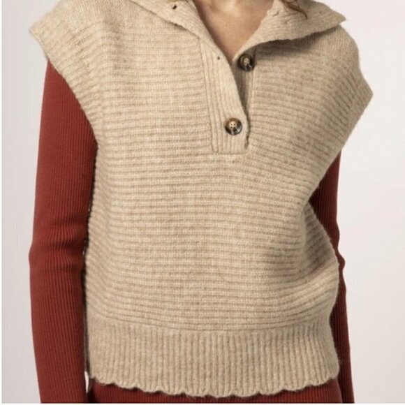 ANTHROPOLOGIE | FRNCH Neli Sweater Vest NWT - Picture 1 of 11